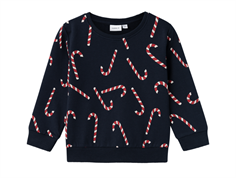 Name It dark sapphire candy cane sweatshirt